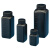 日本NIKKO塑料方瓶HDPE黑色大口小口刻度防漏100/250/500/1000ml 250ml窄口黑方瓶