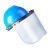 电焊面罩配帽式PVC面屏配安全帽打磨劳保焊帽防护面罩 铝支架+透3张明面屏