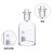 垒固 溶解氧瓶水质采样瓶玻璃污水瓶带水封 双盖透明500ml