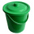 简厚 垃圾桶带盖圆形垃圾分类垃圾桶塑料圆桶加厚手提桶 绿色15L圆桶