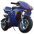 朗创4冲程迷你跑车小型摩托车纯汽油版手拉式启动小跑车赛车小高赛 蓝色
