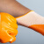 曼睩 加强指橘色24双装 劳保手套耐磨工作丁腈橡胶乳胶手套防滑防水胶皮劳动工地干活防护手套ML008