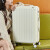 爱华仕（OIWAS）行李箱女学生高颜值拉杆箱女万向轮旅行箱包男高颜值加厚耐磨皮箱 谷物白-普通款 20寸国内可以登机