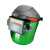 GJXBP真彩白光自动变光焊帽电焊二保头戴式头灯全脸可调绿屏面罩 真彩S3+10保护片+头灯 级/焊