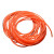 聚氨酯橘红色圆带输送带圆条光面牛筋绳传动带实心 橙色光面直径4mm(一米 1m