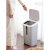 厨房垃圾桶大号高身垃圾桶带盖 高颜值防臭北欧大容量超大20l 20升浅灰色+大号垃圾袋100个+桌