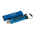 金士顿IronKey Keypad 200加密USB闪存盘U盘 字母数字键盘 多PIN 蓝色 独立于操作系统/设备，全局或会话 XTS-AES 256 位硬件加密 128GB