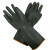 海斯迪克 HKSB07 工业耐酸碱橡胶手套 防油防水胶皮防护手套黑色长35cm （20双） 
