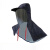 GM披肩帽防尘帽子 灰尘防护工业面具 劳保打磨面罩工作披风帽 1顶 黑色