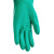 海斯迪克 丁腈手套绿色 厨房防水防滑工业工作劳保手套 L码