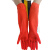 好工邦 加长乳胶手套 橡胶耐用手套 10双/包 45cm加绒手套红色
