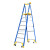 稳耐（werner）P170-8CN FG 玻璃钢平台梯3.4米工业级绝缘人字梯带轮自锁防滑踏板八步折叠工程梯