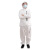 分体防护服可重复使用出行防尘透气可拆卸隔离服面罩飞机 白色套装上衣+裤子 L