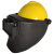 高空作业焊工帽式面罩配安全氩弧焊头戴式防护卡扣全脸电焊 单独PE安全帽专配插槽面罩 编号