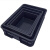 亚岳防静电周转箱电子元件物料盒黑色多规格方型PP塑料箱胶框 615*425*155mm