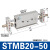 气动STMB10/16-25-50-75-100-125-150-200-175-S双杆滑台气缸 S STMB20-50 双杆 带磁