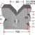 精密铸铁v型架90度钳工划线v型铁轴类检测v型块夹具校正v形铁块 实心单口300*200*100 一对