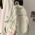 卡特骆（KATELUO）书包女大学生小众设计感泡泡格日系甜美少女系双肩包休闲包中学生 粉色+小白熊挂件
