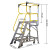 稳耐梯子工业用Bailey 铝合金单侧平台梯承重170kg平台梯移动理货 FS13598 十二步梯4.2米