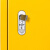 俐茗气瓶柜带锁钢瓶存放柜防泄漏安全柜LG1003黄色单瓶一代报警器