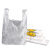 鸣固 背心袋 食品手提打包袋 超市购物袋马甲袋塑料袋礼品包装袋 透明款中厚款30*48cm（100只）