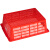 斯特邦（SIRTBAN）8801方筛 分拣配货筐 储存筐 收纳筐塑料沥水篮50cmX37cmX17.5cm 红色