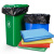 海斯迪克 HK-407 商用彩色大号垃圾袋 分类袋 加厚塑料平口袋 80*100cm绿色（50个）