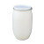 撼顿 加厚带铁箍法兰桶化工塑料桶发酵泔水桶【加厚160L白色】