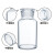 定制 玻璃试剂瓶 广口玻璃瓶棕色大小口分装瓶实验室加厚玻璃试剂瓶化学药棉酒精瓶 透明小口（60ml）