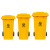 兰诗 XFS029 医疗垃圾桶分类桶加厚黄色带盖废弃口罩回收桶诊所医院废物桶 100升