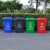益美得 新国标分类垃圾桶大号户外环卫垃圾箱果皮桶 100L蓝色（可回收物）