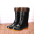 钢米 雨鞋男士水鞋雨靴防滑防水水靴 中筒加绒（加毛口套）(单位：双) 42 黑