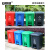 安赛瑞 分类脚踏塑料垃圾桶 有害垃圾 户外大号工业商用环卫新国标加厚 68L红色 700061