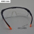 GJXBP电焊眼镜护目镜平光镜焊工劳防尘防风平光打磨玻璃氩弧焊激 弧形黑片(浅黑色)