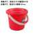 加厚耐摔红桶大容量手提塑料水桶洗衣桶泡脚钓鱼桶熟胶储水桶 粉色豪华桶6L23.5*20