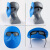 电焊面罩头戴式轻便简易电焊面具脸部全脸鬼脸面罩烧焊氩弧焊眼镜 黄塑料脸+眼镜