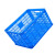 誉享之家 蓝色塑料周转筐长方形蔬菜水果筐服装整理收纳箱 高多用筐 67*47.5*40cm 1个