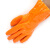 君御JY188 止滑手套耐磨防滑手套耐酸碱手套加厚劳保手套 橘色 均码 