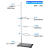 铁架台实验室支架化学实验器材不锈钢固定夹十字夹小大号铁圈加厚 标准铁架台一杆一座60cm