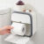 定制壁挂卫生间卫生纸盒防水式厕所适用于纸盒抽纸巾免置物架打孔 双层灰色