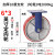 超重型脚轮蓝支架铁芯PU聚氨酯脚轮4寸5寸6寸8寸大载重万向轮 褐色