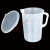 塑料烧杯 塑料量杯带盖刻度烧杯奶茶店专用工具厨房透明毫升杯子 5000ml全柄(带盖)