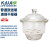 KAIJI LIFE SCIENCES实验室玻璃干燥器白色棕色干燥皿含盖子瓷板化学器皿减压干燥皿 1套 透明内径120mm 