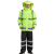 大杨RF733反光雨衣雨裤套装 荧光绿181-185 防汛救援分体双层透气防雨服