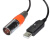 DMX512转USB RS485 卡侬头 灯光控制线 公头 B 1.8m
