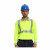 E802长袖POLO反光T恤建筑交通户外吸湿排汗警示服环卫交通反光背 荧光黄 XL