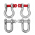 美式国标卸扣U型吊环 吊装配件起重工具吊钩弓形 D形卡钩吊耳索具 D型卸扣6.5吨