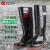 成楷科技 CKF-X008 高筒雨鞋男 防滑耐油耐酸碱工作劳保防水鞋 防汛雨靴 黑色40码