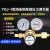 Honyeo减压阀YQJ-1铜单级压力调节器氮气氢气氦气标气减压器 YQJ-5(25*1)