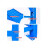 DLGYP重型仓储主货架 150×60×200=4层 400Kg/层 蓝色